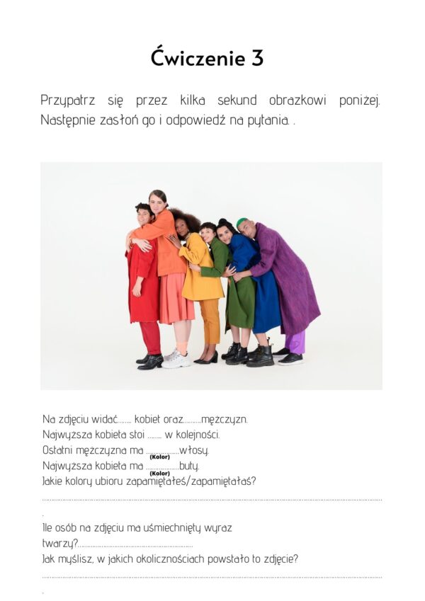 Mega paka! Ćwiczenia na pamięć i koncentrację uwagi dla nastolatków.  400 ćwiczeń. - obrazek 12
