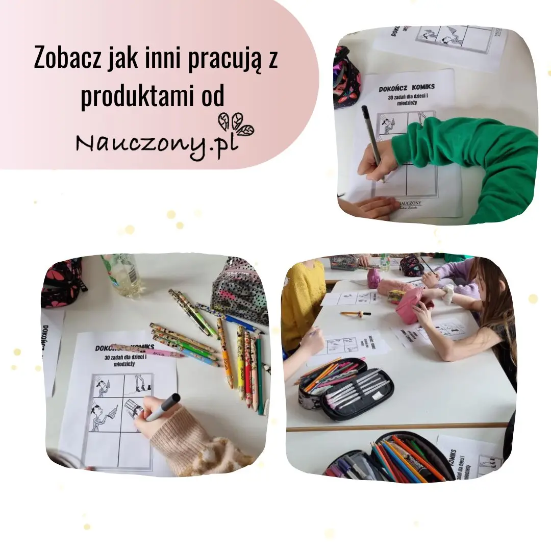 Obrazek pokazujący wypełnianie cwiczeń