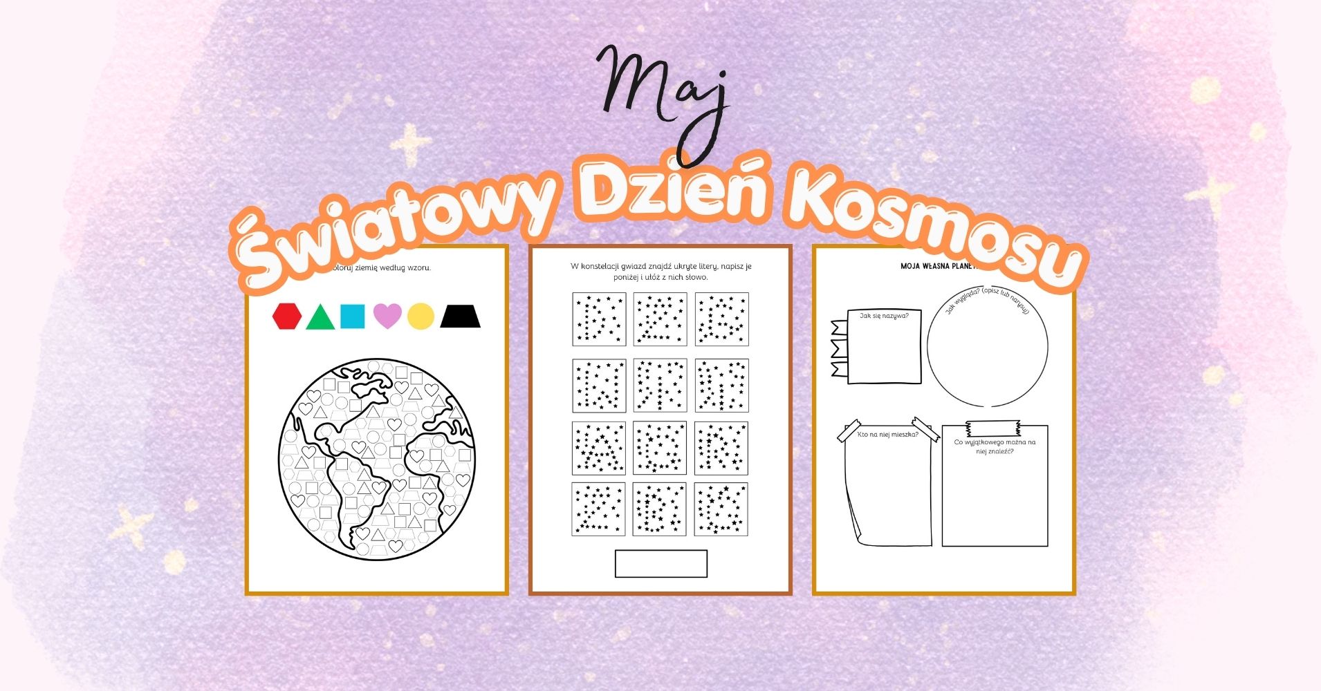 Dzień Kosmosu karty pracy