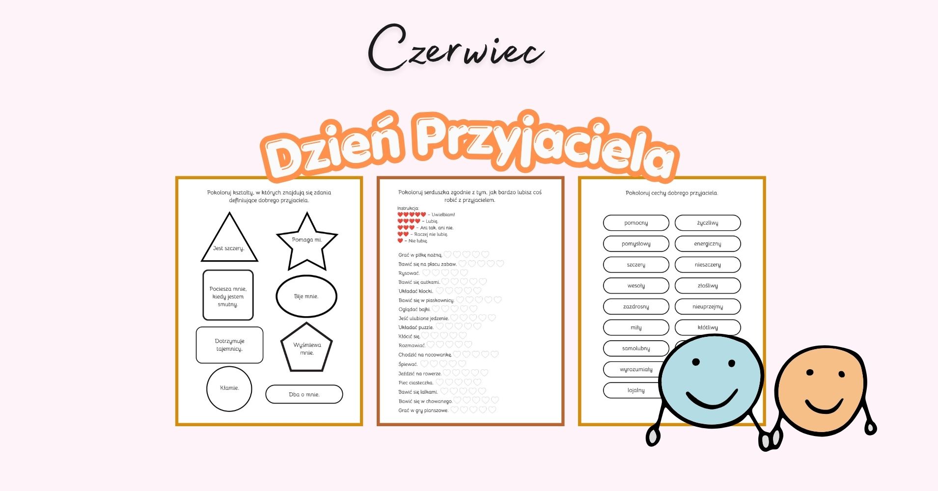 Dzień Przyjaciela karty pracy