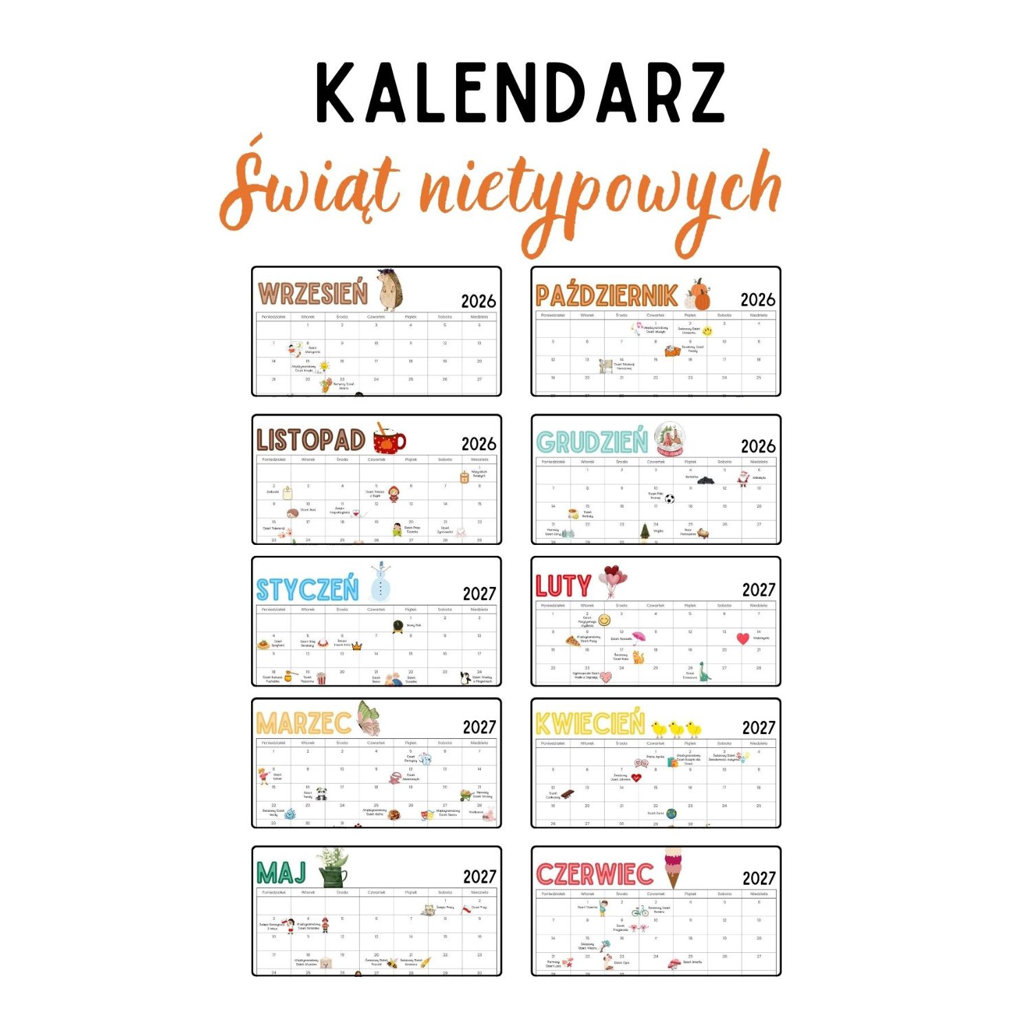 Kalendarz świąt nietypowych